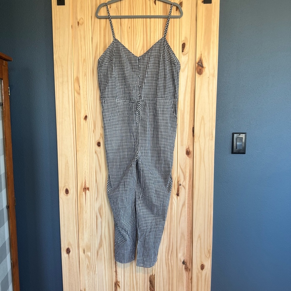 Black and White Checkered Jumpsuit size Large - Picture 9 of 11